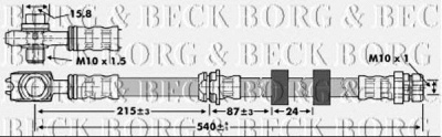 BORG & BECK bbh6851 -  Тормозной шланг